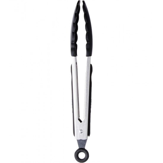 Pegador Inox 28cm Ponta Silicone Preto Zahav